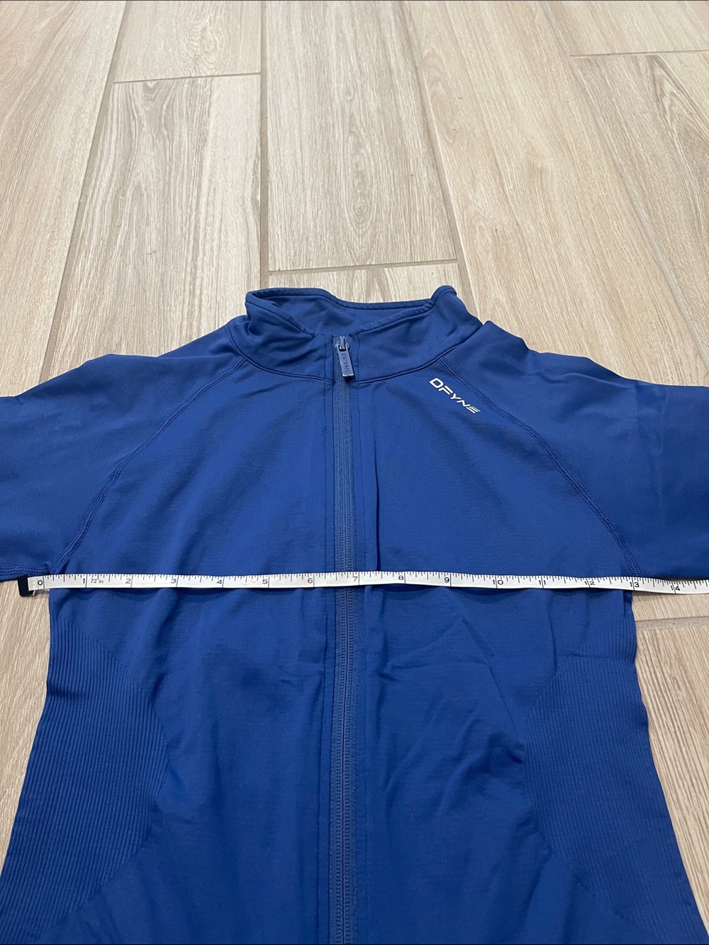 DFYNE Zippy Full Zip Longline Seamless Jacket Enchanted Blue Sz S - Picture 12 of 14